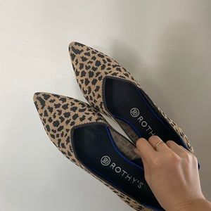Rothy’s Leopard pointy-toe flats